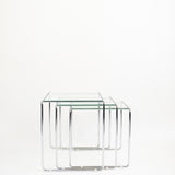 Chroom Mimiset glas Nesting Tables