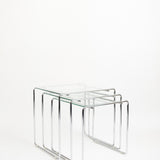 Chroom Mimiset glas Nesting Tables