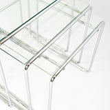 Chroom Mimiset glas Nesting Tables